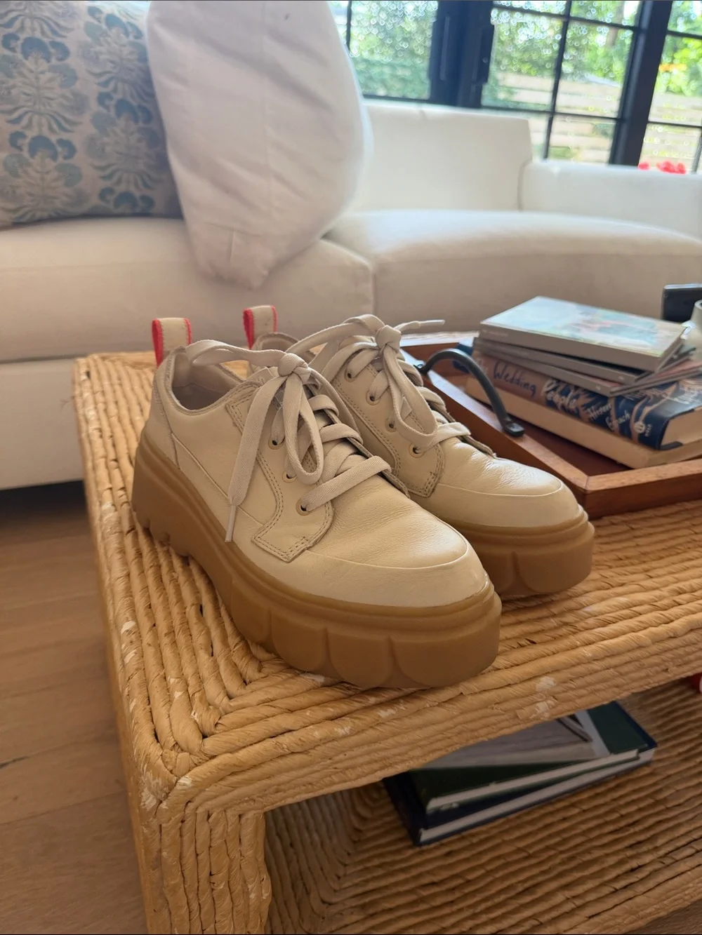 Sorel x Caribou Women’s Waterproof Chunky Platform Sneakers in Beige and Gum
